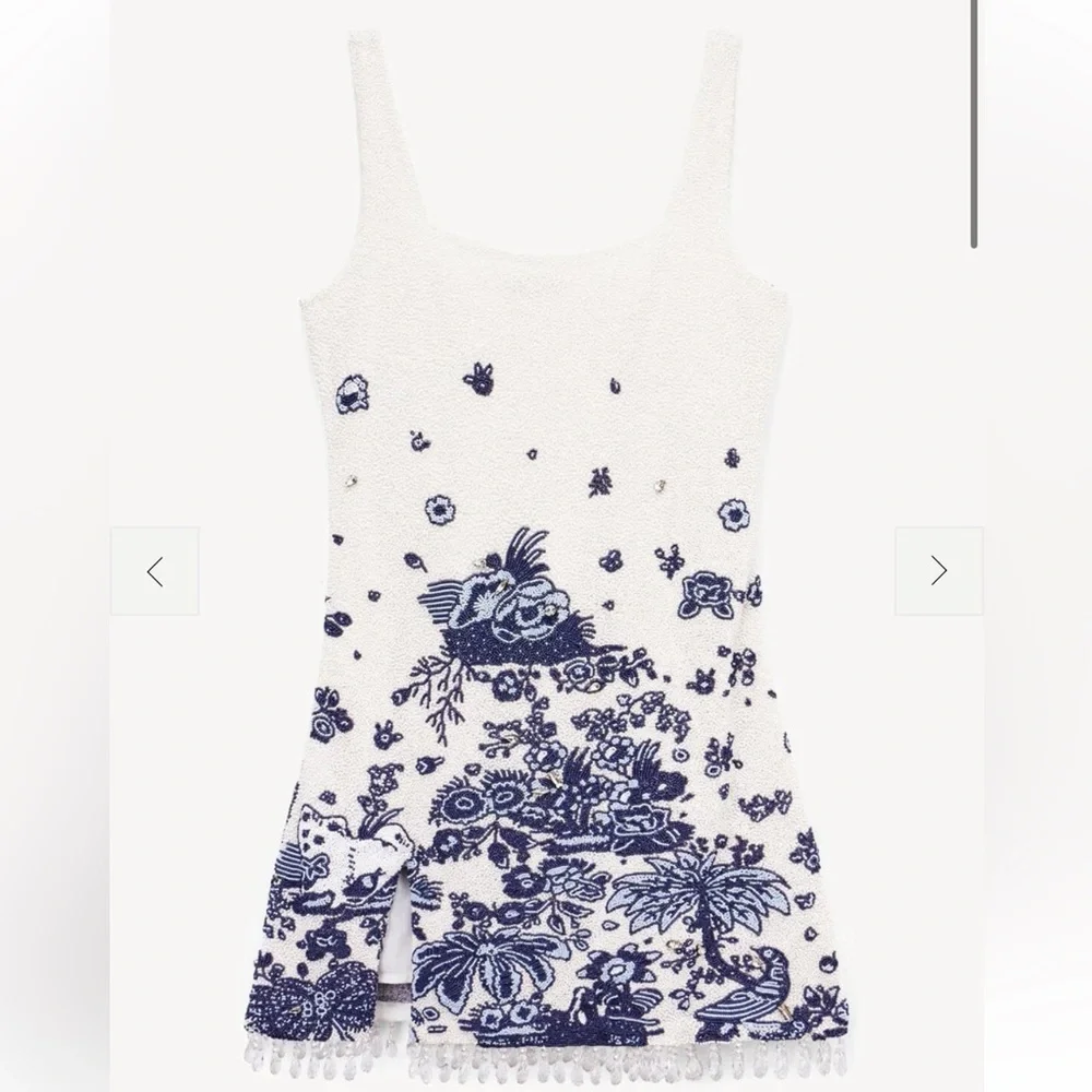 STAUD Le Sable Dress Blue Toile - Picture 4 of 7